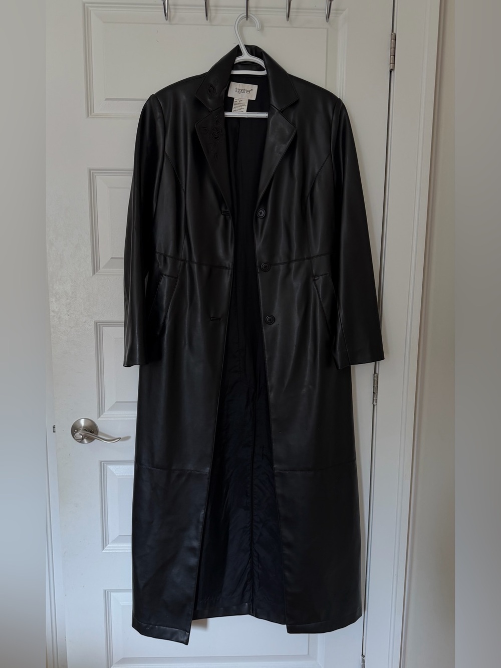 Long Black Leather Coat